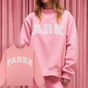 Parke Women's Valentine's Day Collection Pink Mock-Neck Sweatshirt